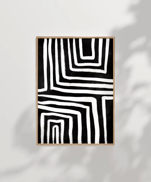 Çerçevesiz Poster Geometrik Soyut Sanat - Resim 6