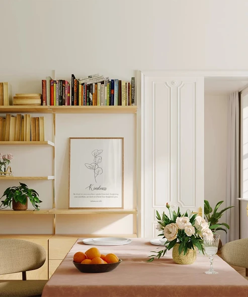 Çerçevesiz Poster Kindness Temalı Minimalist - Resim 5