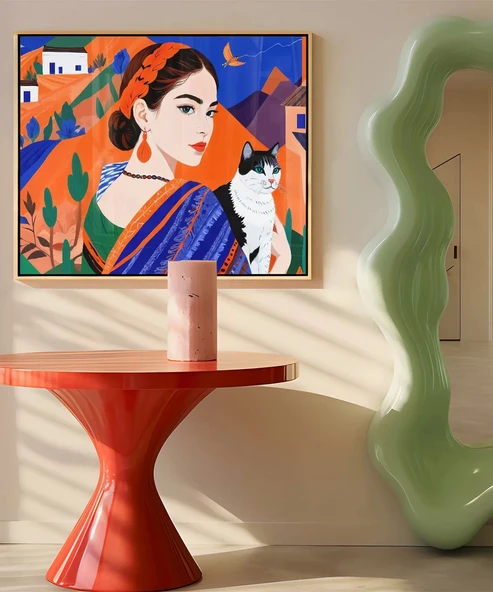 Çerçevesiz Poster Sakinliği Yansıtan - Resim 4