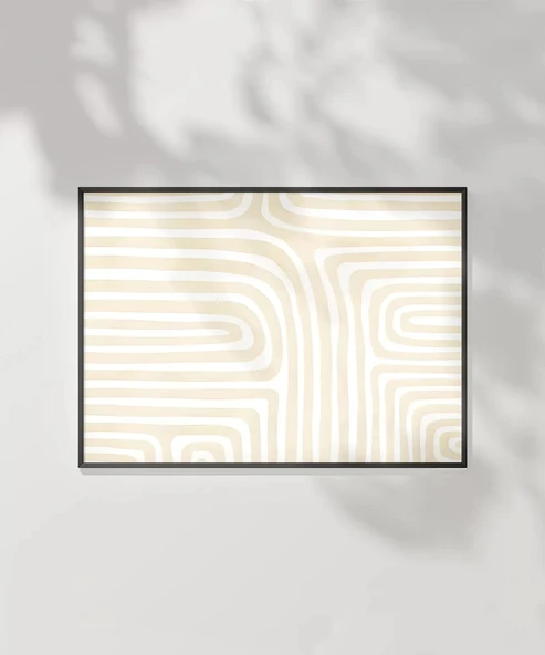 Çerçevesiz Poster Soyut Labirent Desenli - Resim 6