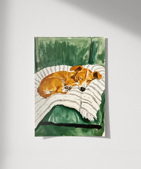 Çerçevesiz Poster Minik Dostun Dinlenişi ürün görseli