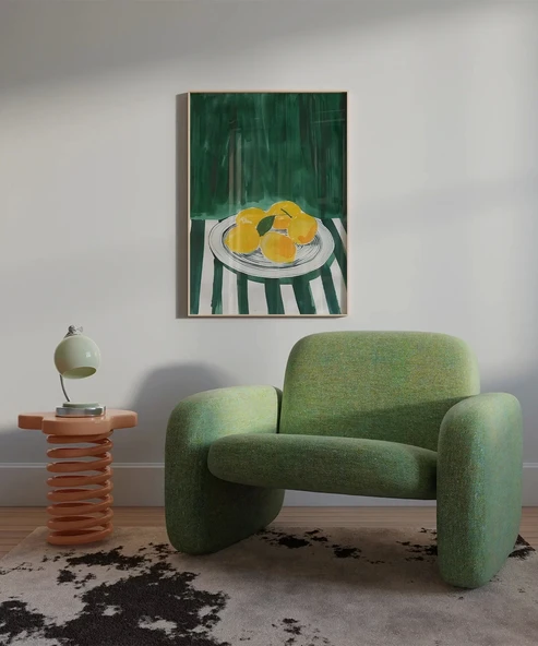 Çerçevesiz Poster Yeşil Bahçeden Bir Kesit - Resim 5