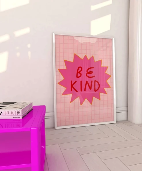 Çerçevesiz Poster Pembe Naziklik - Resim 4