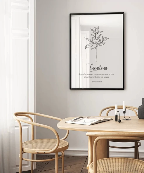 Çerçevesiz Poster Gentleness Temalı Minimalist - Resim 3