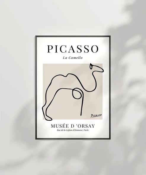 Çerçevesiz Poster Picasso Tarzı Deve Tablosu - 6