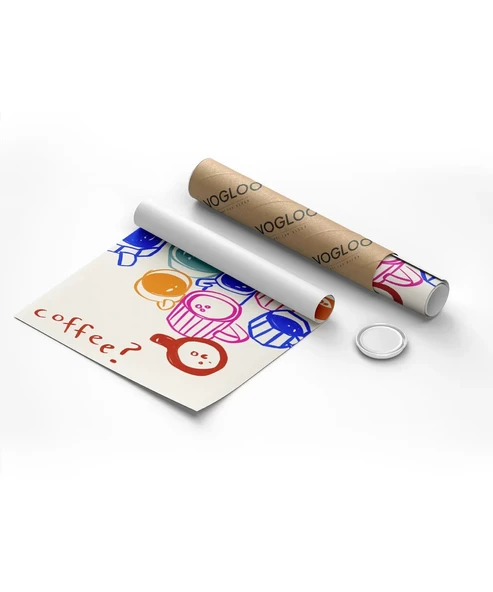 Çerçevesiz Poster Renkli Kahve Dünyası - Resim 8