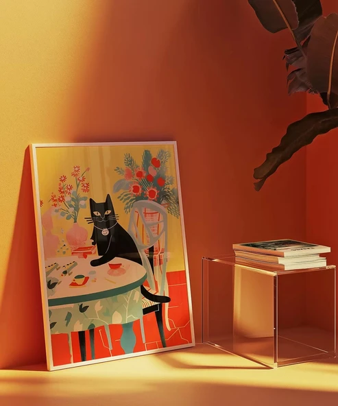 Çerçevesiz Poster Çiçekler ve Zarif Misafir - Resim 3