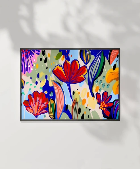 Çerçevesiz Poster Çiçek Kompozisyonu - Resim 7