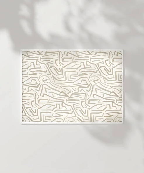 Çerçevesiz Poster Organik Çizgiler Duvar - Resim 2