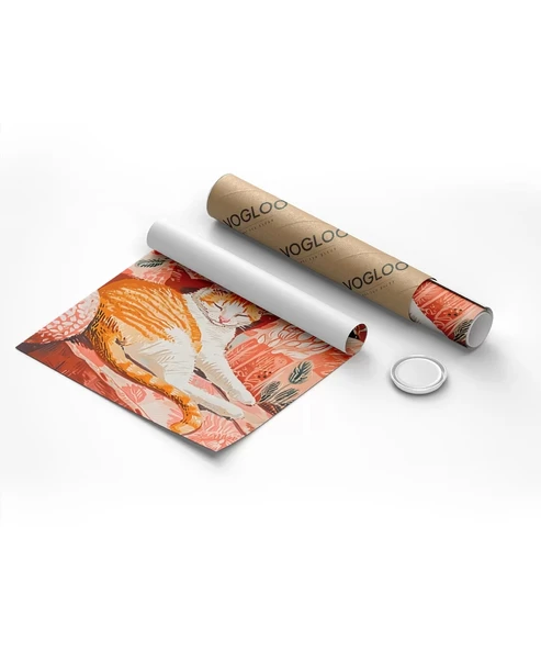 Çerçevesiz Poster Kedinin Gün Batımı Keyfi - Resim 8