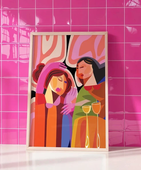 Çerçevesiz Poster Bağların Renkli Yüzü - Resim 5