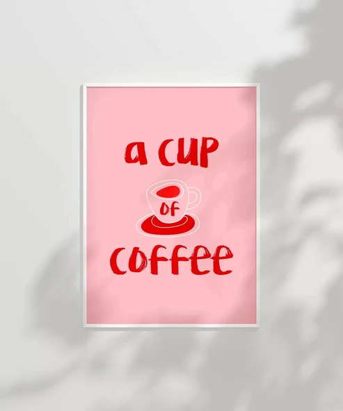 Çerçevesiz Poster Kahve Aşkı Dekorasyonu - Resim 2