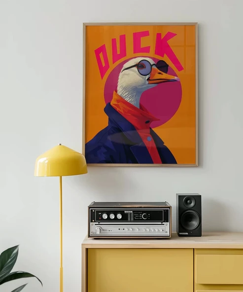 Çerçevesiz Poster Şık Ördek - Resim 3