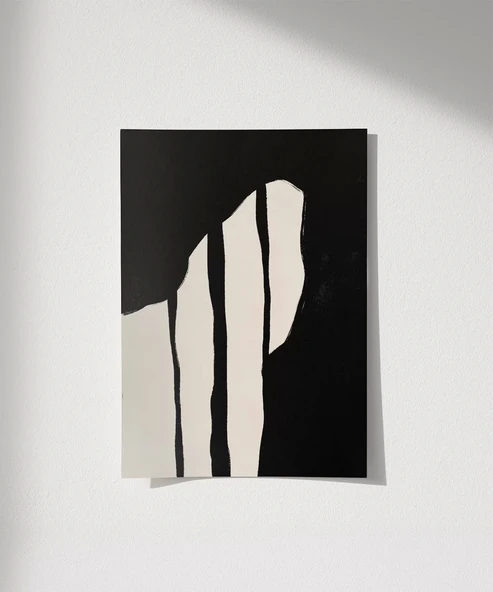 Çerçevesiz Poster Zebra Çizgileri İlhamlı Soyut Sanat ürün görseli