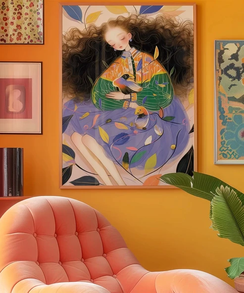 Çerçevesiz Poster Renklerin ve Huzurun Dansı - Resim 3