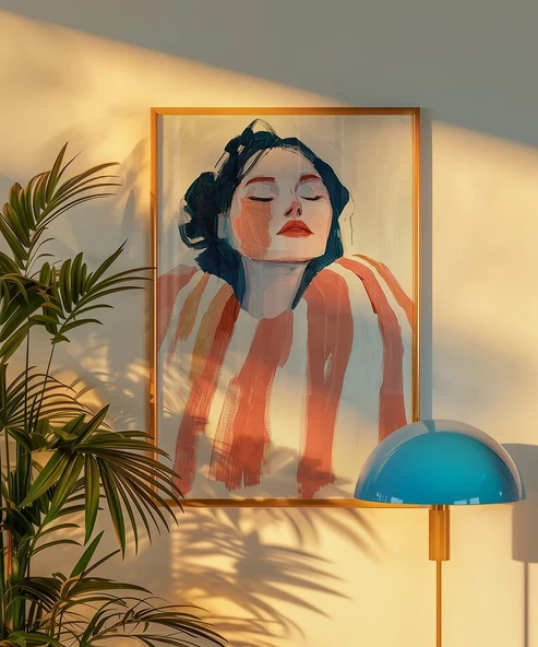 Çerçevesiz Poster Soyut Renklerle Düşler - Resim 3