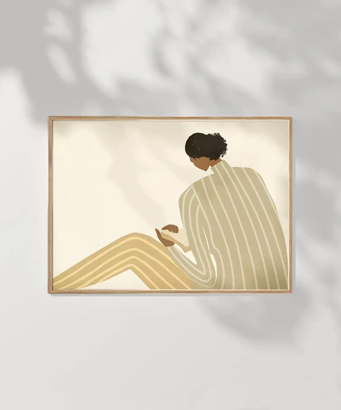 Çerçevesiz Poster Çizgilerle Sessizlik - Resim 6