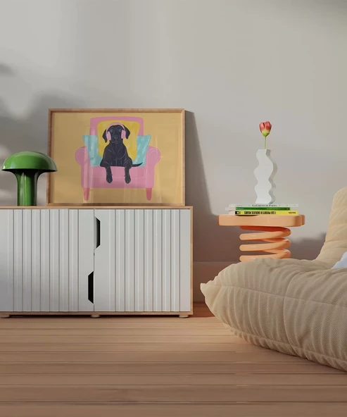 Çerçevesiz Poster Koltuğunda Keyif Yapan Dost - Resim 4