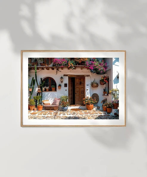 Çerçevesiz Poster Doğanın Renkleriyle Süslenen Ev - Resim 7