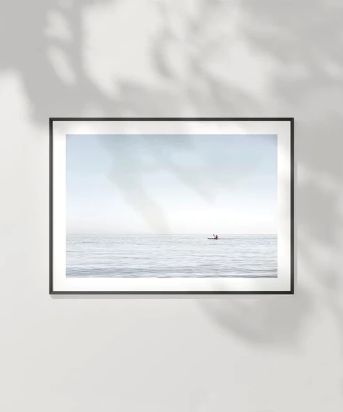 Çerçevesiz Poster Denizde Tek Başına - Resim 6