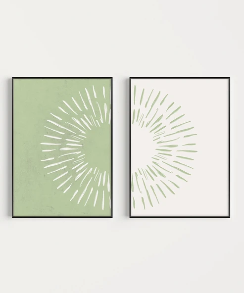 Çerçevesiz Poster Doğa Esintili 2'li - Resim 7