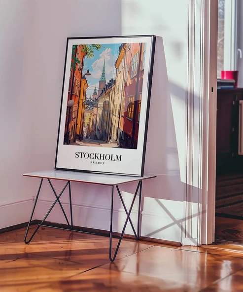 Çerçevesiz Poster Gamla Stan'ın Zarif Sokakları - Resim 4