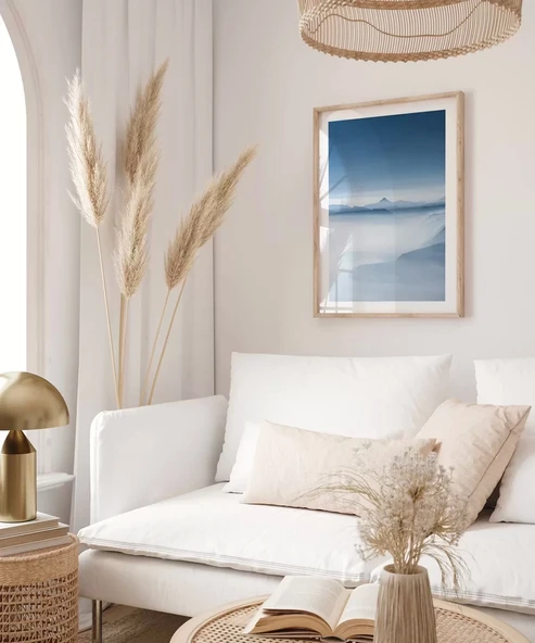 Çerçevesiz Poster Sislerin İçindeki Dağlar - Resim 5