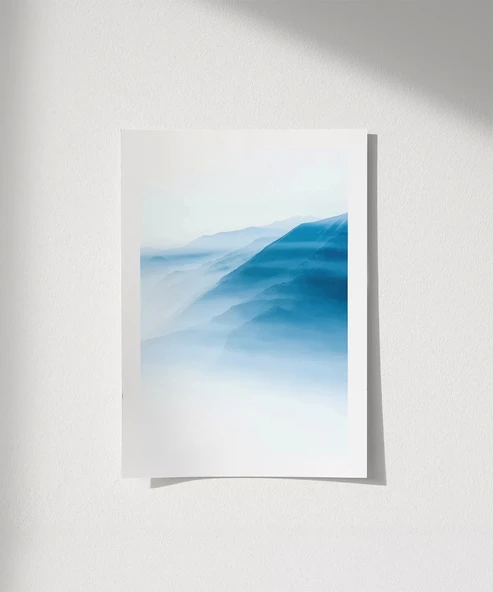 Çerçevesiz Poster Mavi Dağların Sakinliği ürün görseli