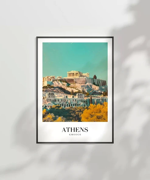 Çerçevesiz Poster Antik ve Modern Şehir - Resim 6