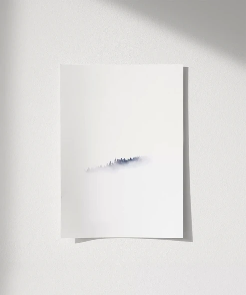 Çerçevesiz Poster Sisli Zirve ürün görseli