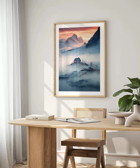 Çerçevesiz Poster Dağdaki Yuva - Resim 3