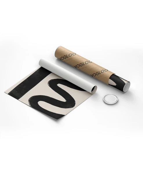 Çerçevesiz Poster Organik Akış Soyut Sanatı Triptik 3'lü - Resim 8