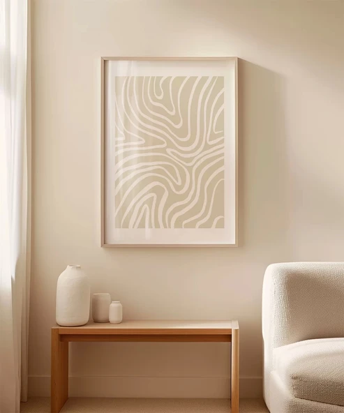 Çerçevesiz Poster Organik Formlar - Resim 5