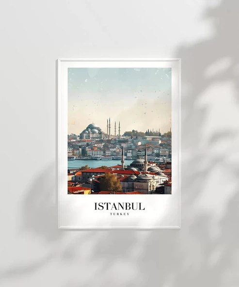 Çerçevesiz Poster Timeless Istanbul Skyline - 2