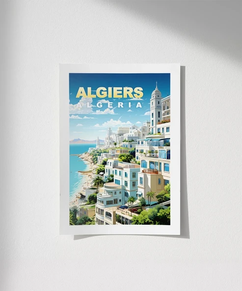 Çerçevesiz Poster Algiers Coastal Serenity ürün görseli