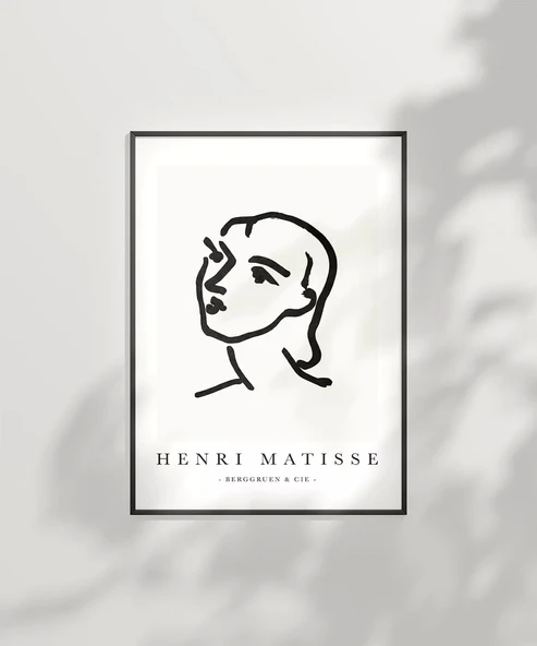Çerçevesiz Poster Henri Matisse Soyut Portre - Resim 6