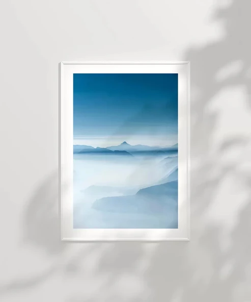 Çerçevesiz Poster Sislerin İçindeki Dağlar - Resim 2