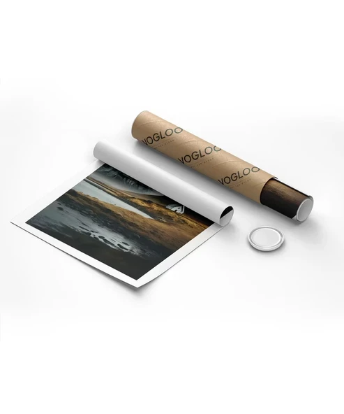 Çerçevesiz Poster Sisli Dağ Evi - Resim 8