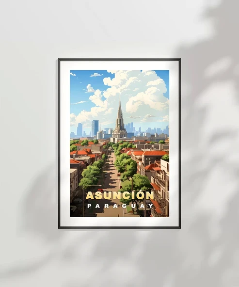 Çerçevesiz Poster Asunción’dan Görkemli Bir Manzara - Resim 6