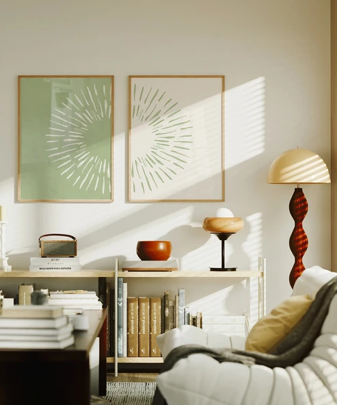 Çerçevesiz Poster Doğa Esintili 2'li - Resim 5