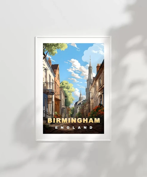 Çerçevesiz Poster Birmingham'ın Sakin Sokakları - Resim 2