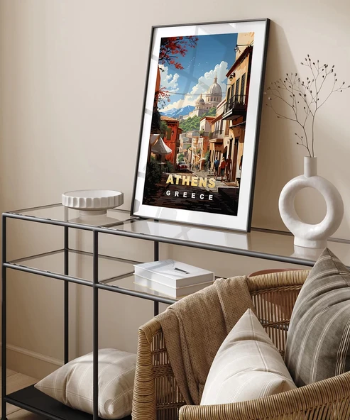 Çerçevesiz Poster Tarih ve Modern Yaşam - Resim 5