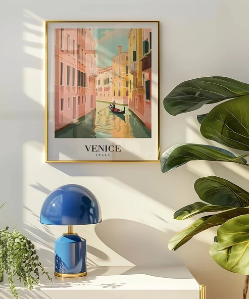 Çerçevesiz Poster Gondollar Şehri - Resim 5