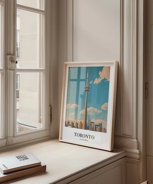 Çerçevesiz Poster Gökyüzüne Dokunan Toronto - Resim 4