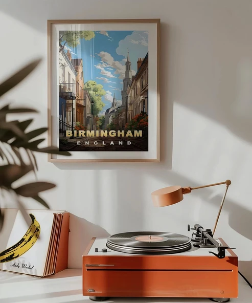 Çerçevesiz Poster Birmingham'ın Sakin Sokakları - Resim 4