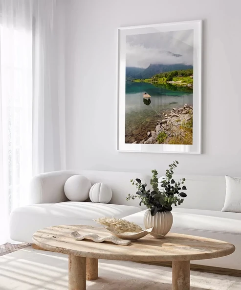 Çerçevesiz Poster Göl Kenarında Huzur - Resim 4