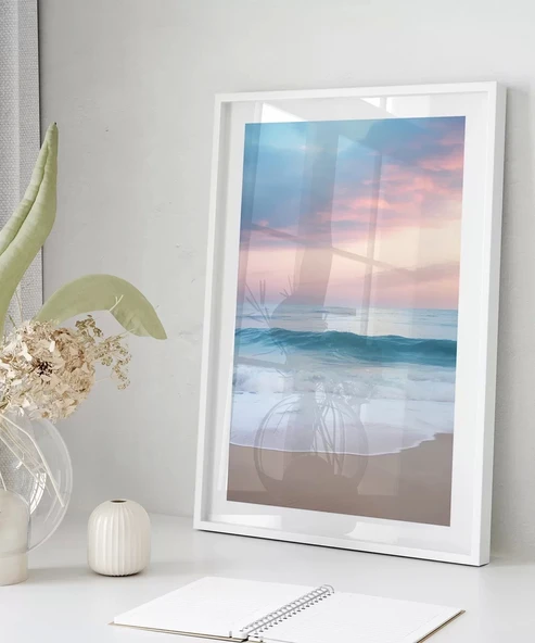 Çerçevesiz Poster Dingin Dalgalar - Resim 4