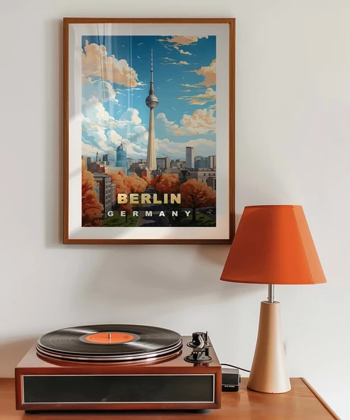 Çerçevesiz Poster Sonbaharda Berlin Gökyüzü - Resim 5