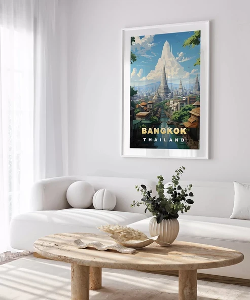 Çerçevesiz Poster Tapınaklar ve Doğa Sanat - Resim 4