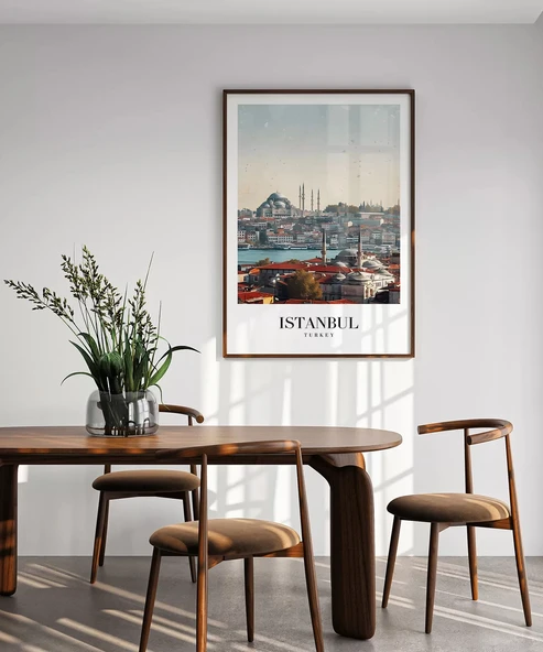 Çerçevesiz Poster Timeless Istanbul Skyline - 4